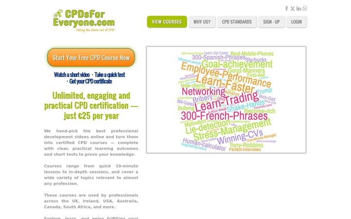 Screenshot of cpdsforeveryone.com