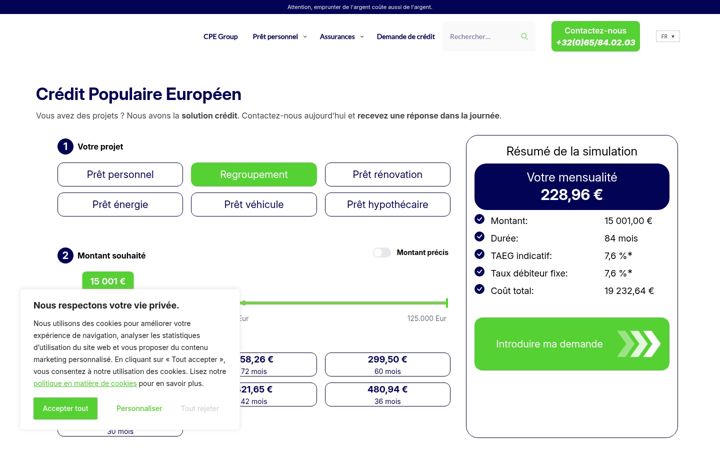 Screenshot of cpe-credit.com