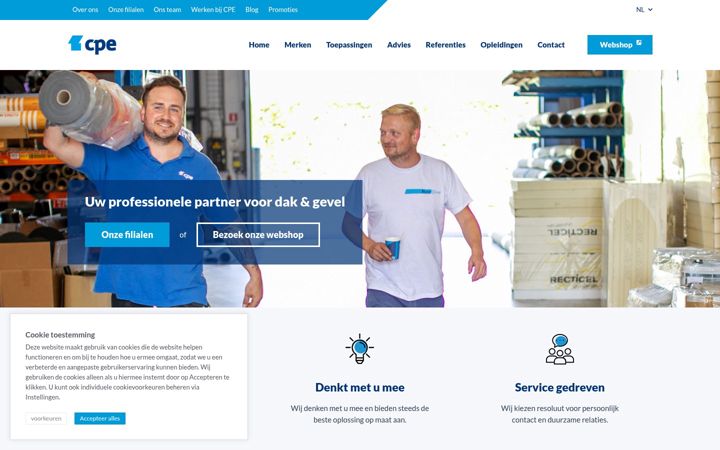 Screenshot of cpe.be