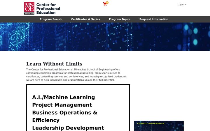 Screenshot of cpe.msoe.edu
