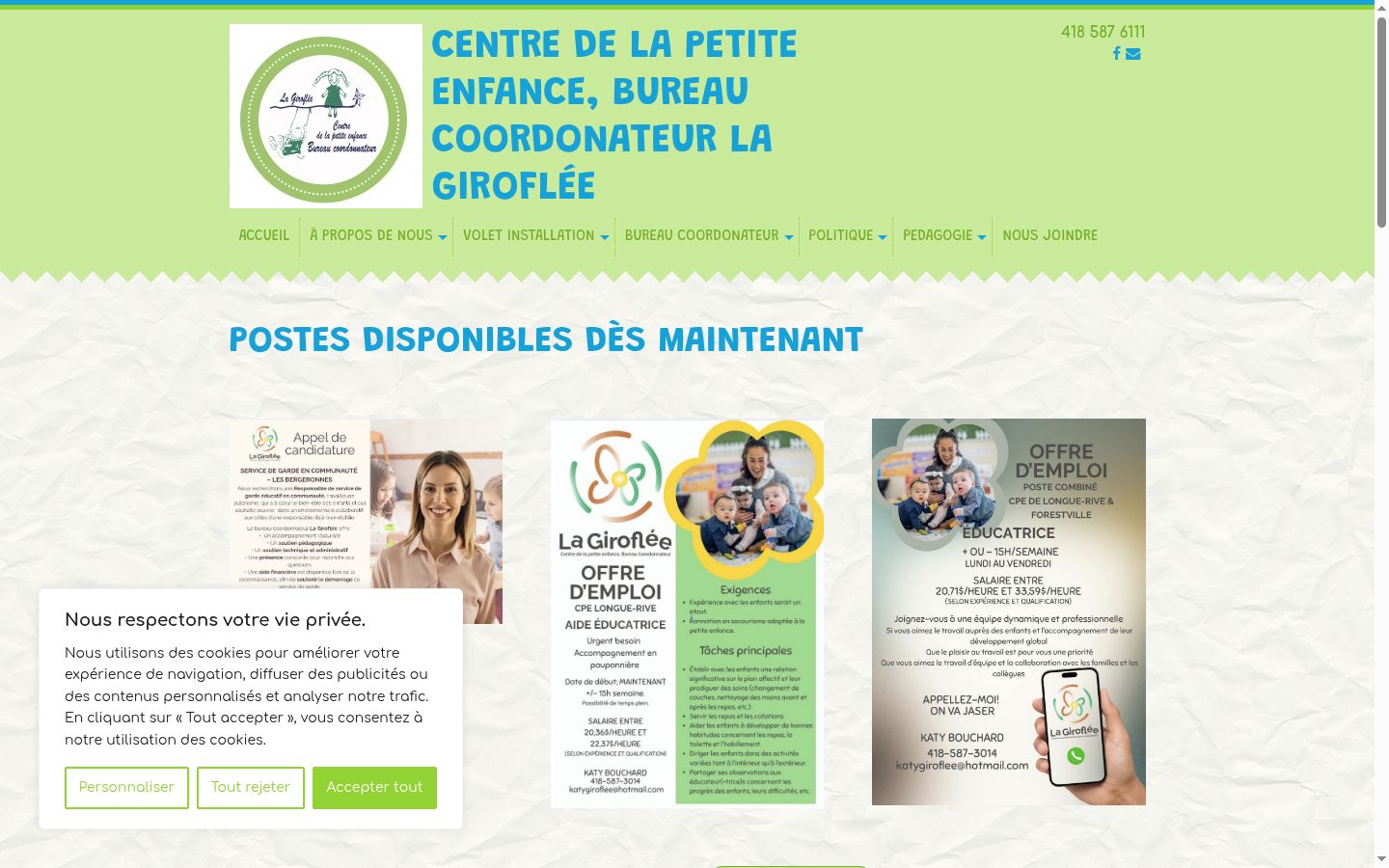 Screenshot tal-banner tal-kunsens muri qabel kwalunkwe interazzjoni