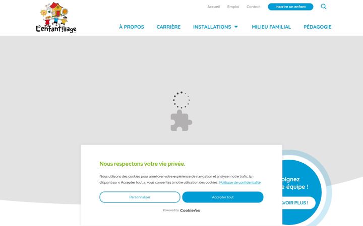 Screenshot of cpeenfantillage.ca