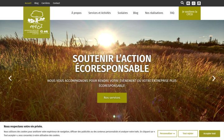 Screenshot of cpesi.ca