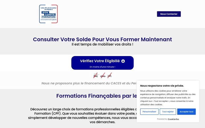 Screenshot di cpf-aide.fr