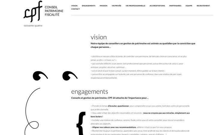 Screenshot di cpf64.fr