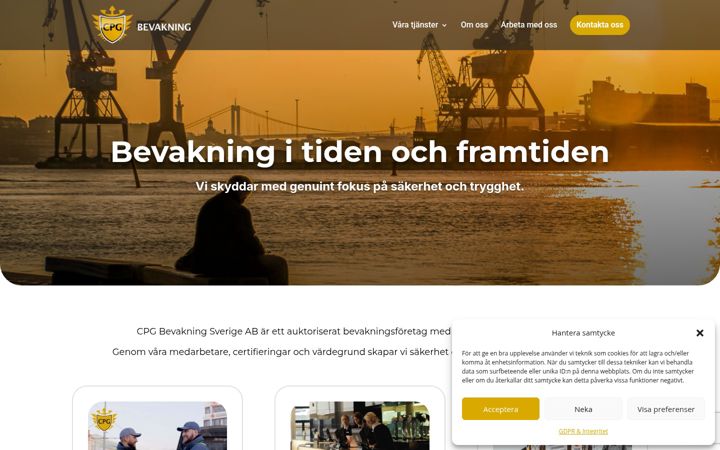 Screenshot of cpgbevakning.se