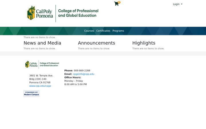 Screenshot of cpge.cpp.edu