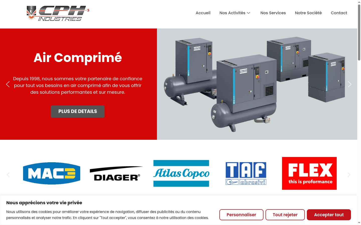 Screenshot del banner di consenso mostrato prima di qualsiasi interazione