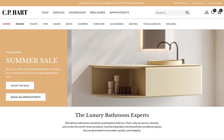 Screenshot of cphart.co.uk