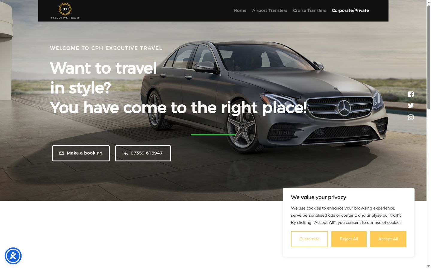 Snímek obrazovky baneru souhlasu zobrazeného před jakoukoli interakcí