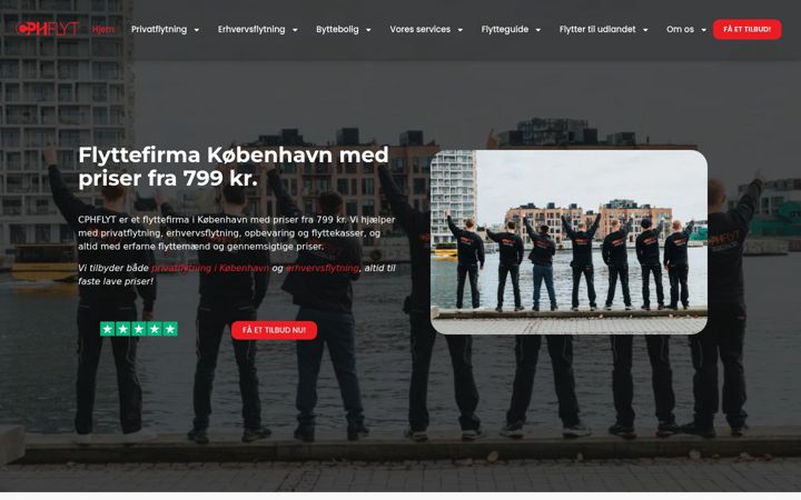 Screenshot of cphflyt.dk