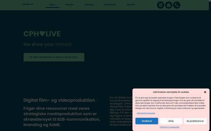 Screenshot of cphlive.dk