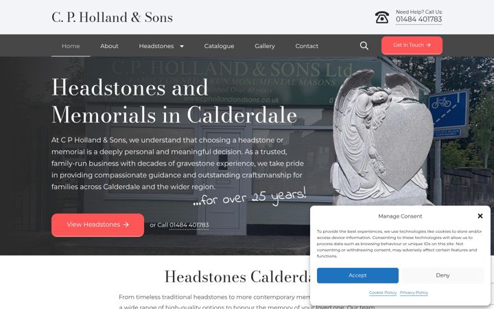 Ekrānuzņēmums no cphollandandsons.co.uk