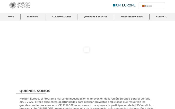 Captură de ecran a cpi-europe.upv.es