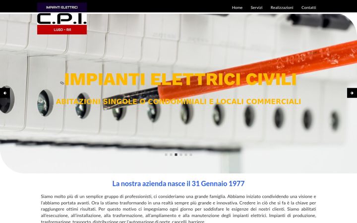 Screenshot του cpi-impianti.it