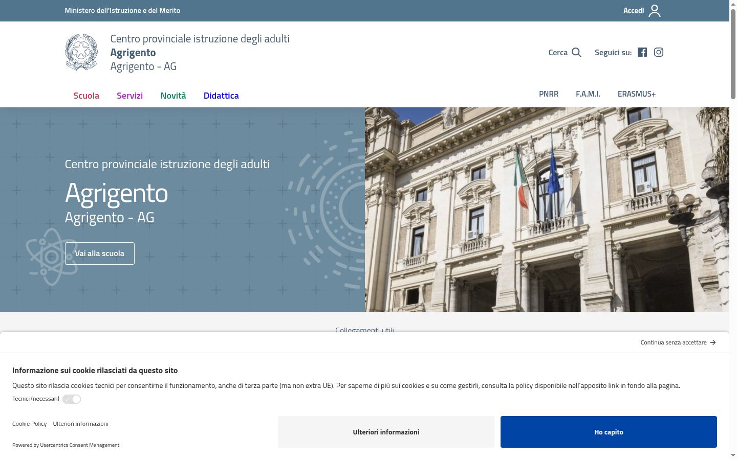 Screenshot of the consent banner shown before any interaction