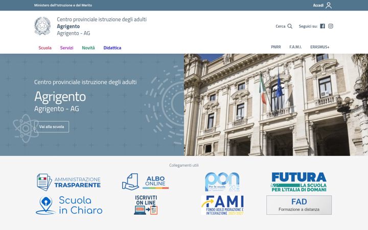 Screenshot του cpia-agrigento.edu.it