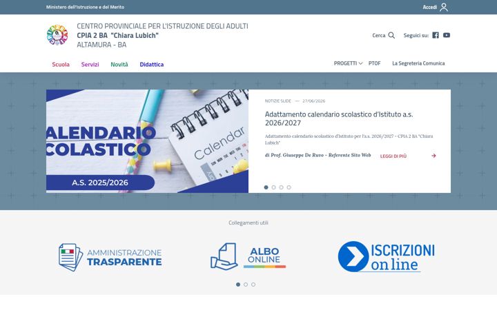 Screenshot του cpia2altamura.edu.it