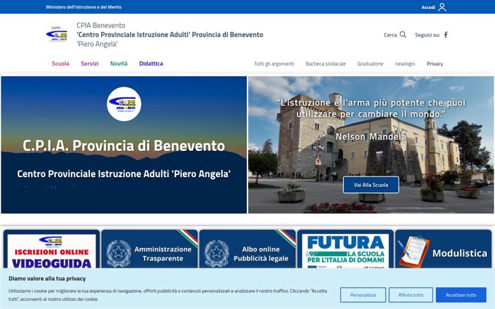 Screenshot of cpiabenevento.edu.it