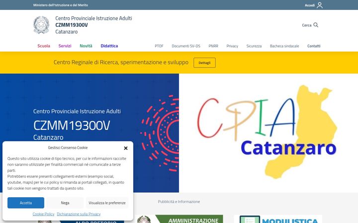 Screenshot of cpiacatanzaro.edu.it
