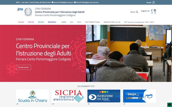 Screenshot of cpiaferrara.edu.it