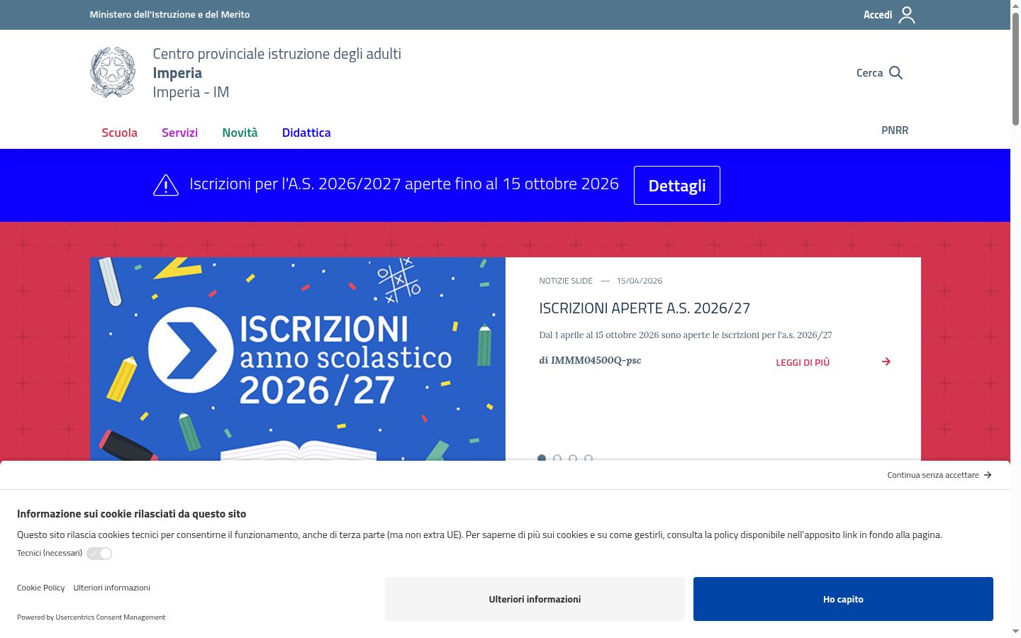 Screenshot tal-banner tal-kunsens muri qabel kwalunkwe interazzjoni