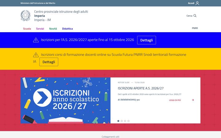 Screenshot of cpiaimperia.edu.it