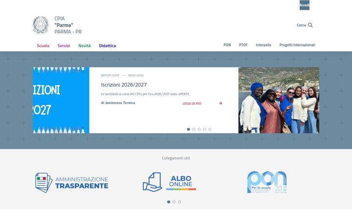 Screenshot of cpiaparma.edu.it