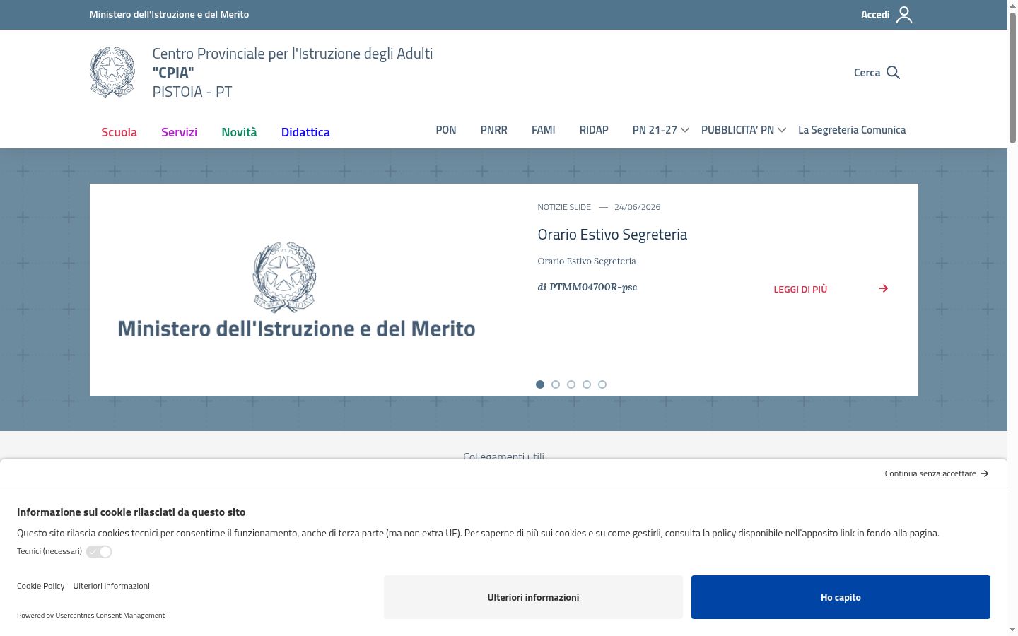 Capture d'écran de la bannière de consentement affichée avant toute interaction