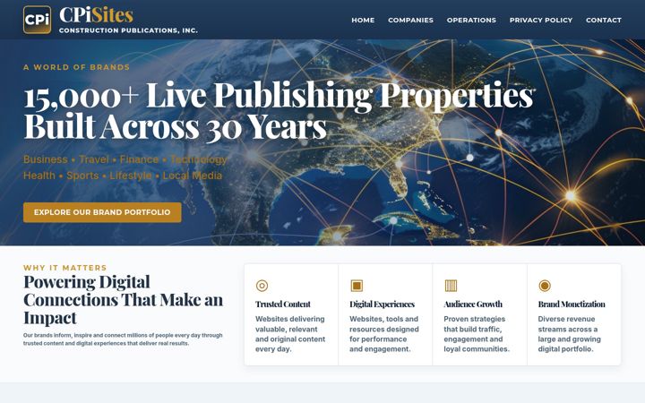 Screenshot of cpicom.com