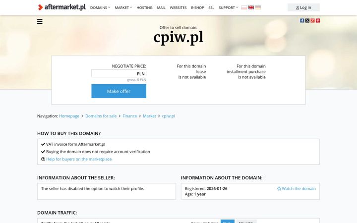 Ekrano kopija cpiw.pl