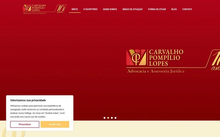 Screenshot of cpladvocacia.com.br
