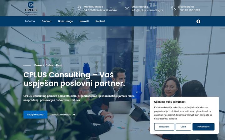 Snimka zaslona za cplus-consulting.hr