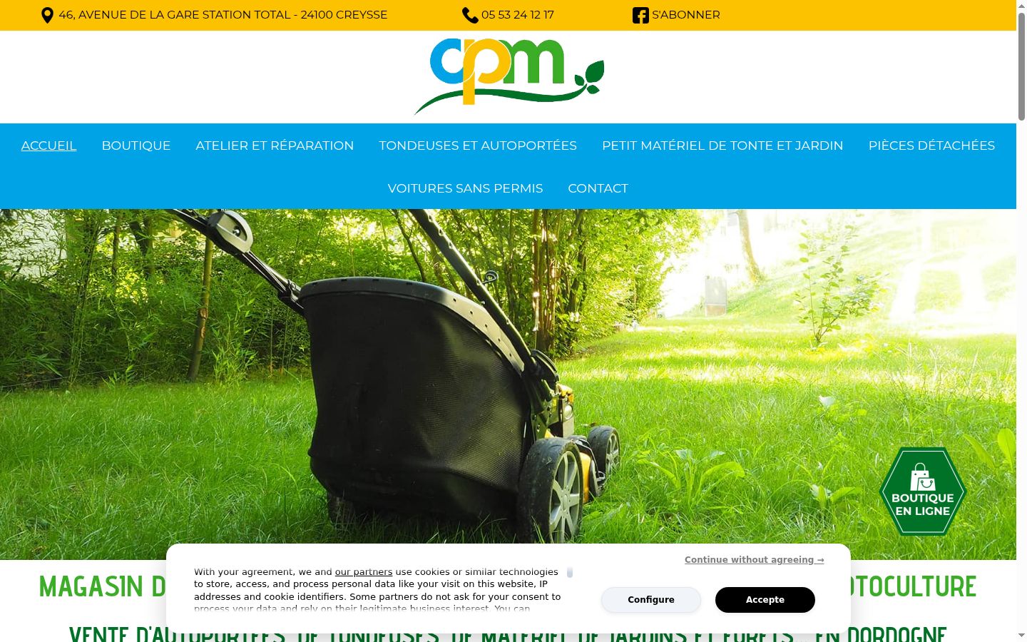 Screenshot des Einwilligungsbanners vor jeglicher Interaktion