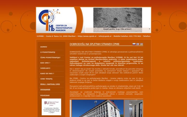 Screenshot von cpmb.si