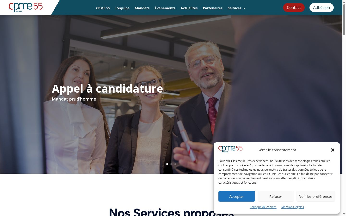 Screenshot tal-banner tal-kunsens muri qabel kwalunkwe interazzjoni