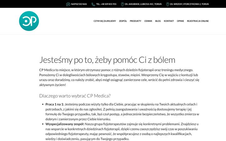 Ekrano kopija cpmedica.pl