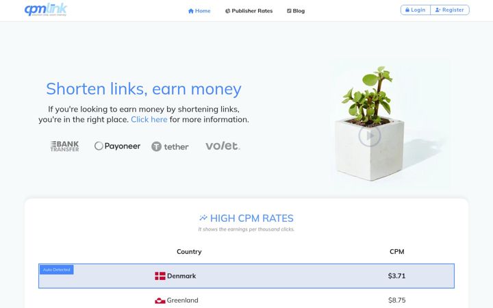 Screenshot of cpmlink.pro