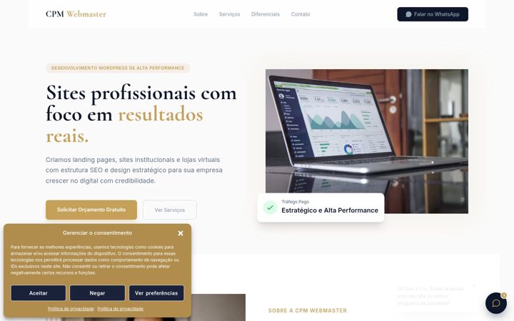 Screenshot of cpmwebmaster.com.br