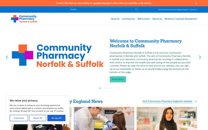 Screenshot of cpns.org.uk