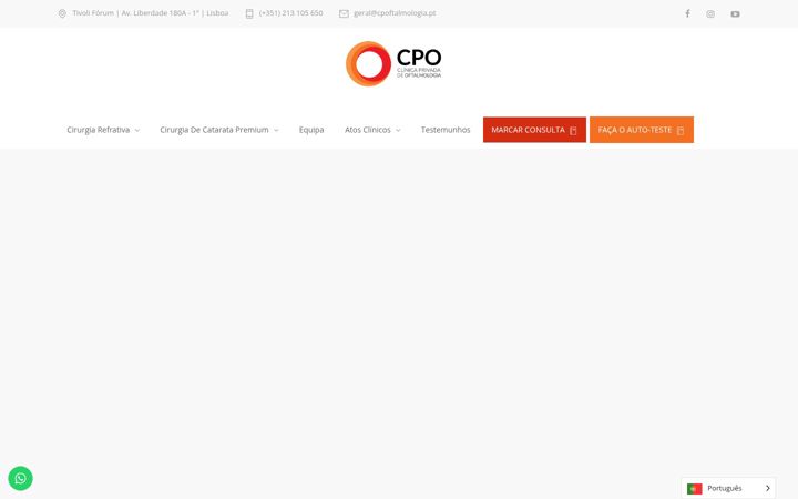 Screenshot van cpoftalmologia.pt