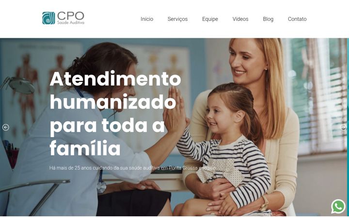 Screenshot of cposaudeauditiva.com.br