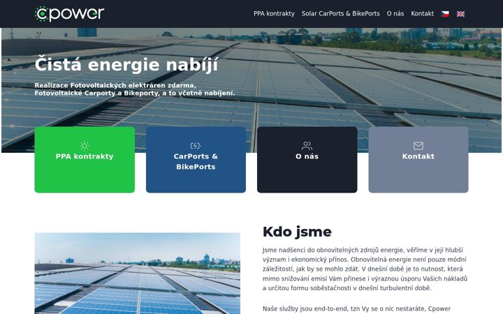 Skärmbild av cpower.cz