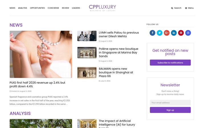 Screenshot of cpp-luxury.com