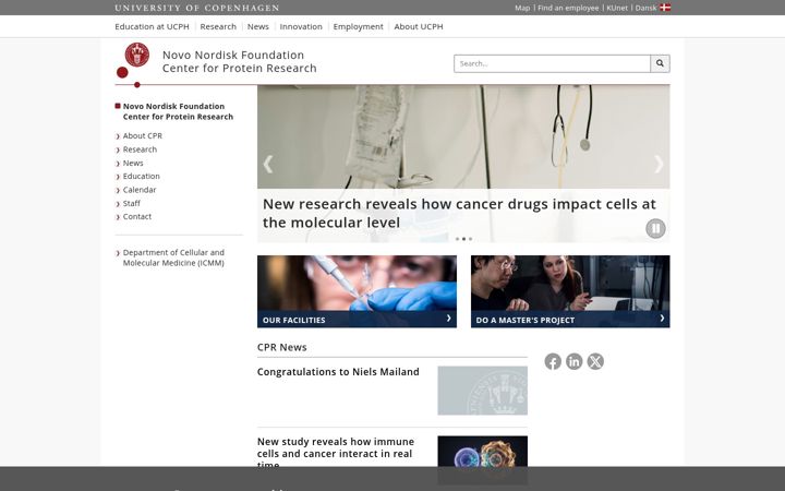 Screenshot of cpr.ku.dk