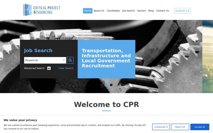 Screenshot of cpresourcing.co.uk