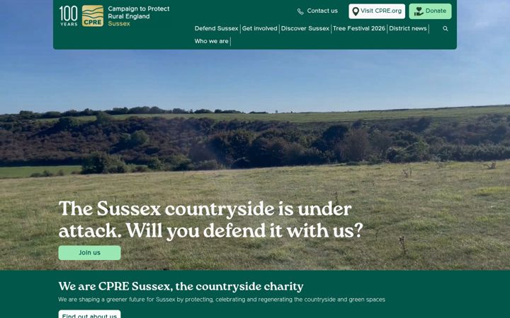 Snímek obrazovky cpresussex.org.uk