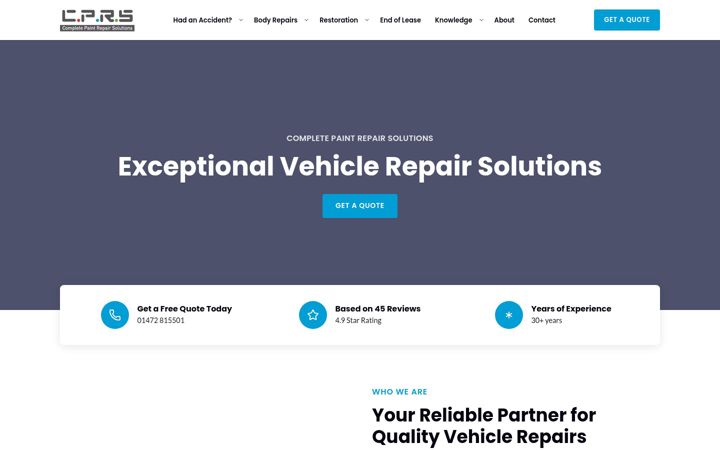 Screenshot of cprsgrimsbyltd.co.uk