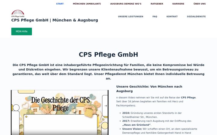 Screenshot of cps-pflege.de