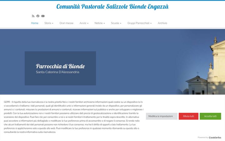 Screenshot of cpsalizzolebiondengazza.it